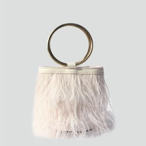 White Feather Purse